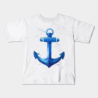 Watercolor Anchor Kids T-Shirt